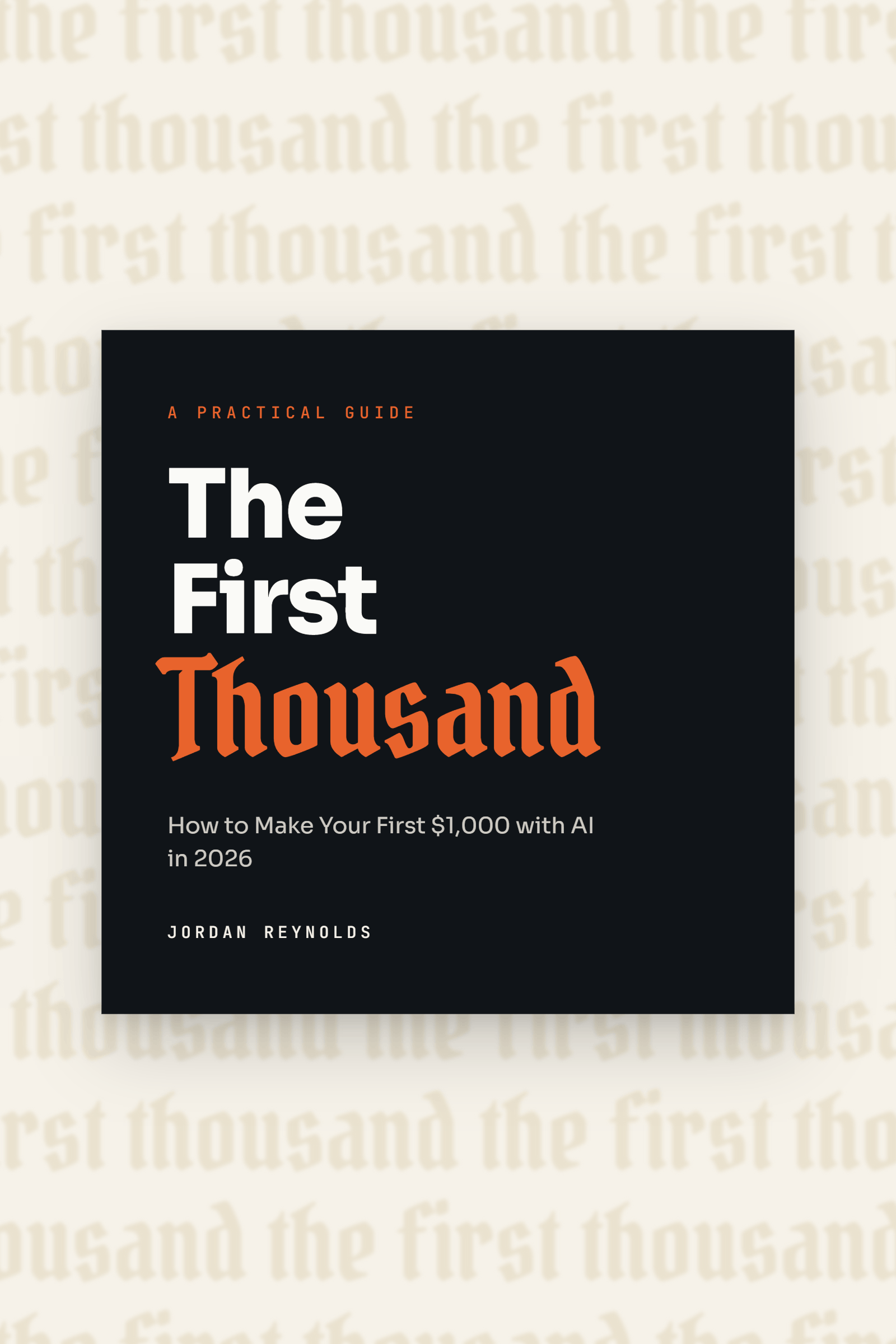 The First Thousand book cover